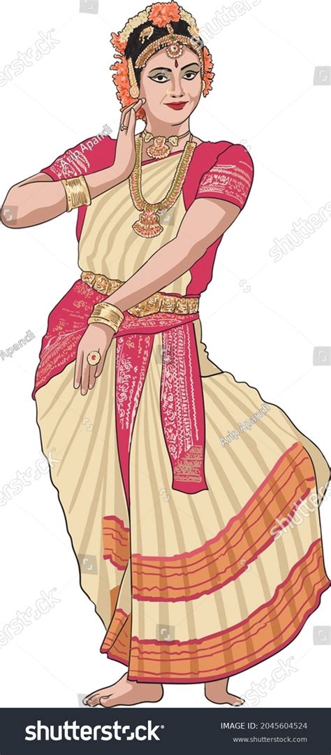 Illustration Indian Kuchipudi Dance Form Stock Vector By, 59% OFF