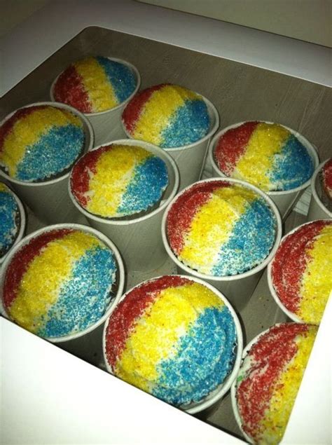 Snow cone cupcakes- bake cupcakes, use white icing, section out the colored sprinkles, and prop ...