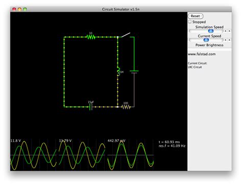 Falstad Online Circuit Simulator Screen shot | Design and Innovation Lab