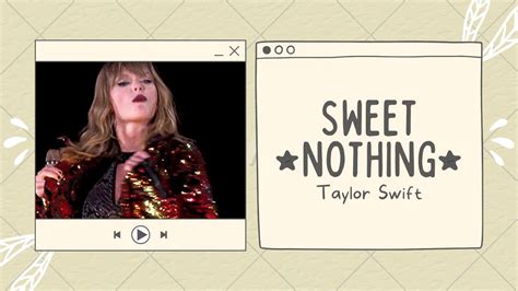 Sweet Nothing - Taylor Swift (Lyrics) - YouTube