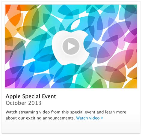 Apple iPad Air / Retina iPad Mini Launch Event Streaming Video Now ...