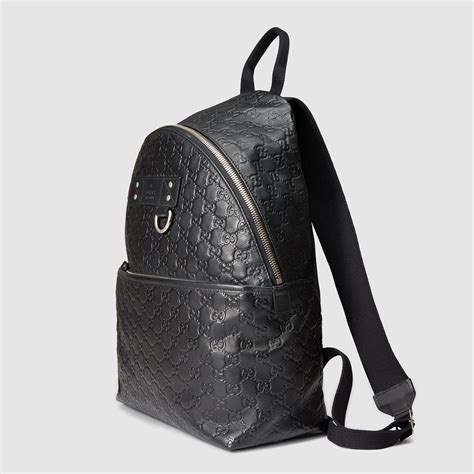 Gucci Rubber Ssima Leather Backpack in Black for Men (black rubber ...