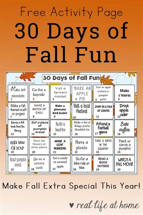 Fall Activities For Adults Printable