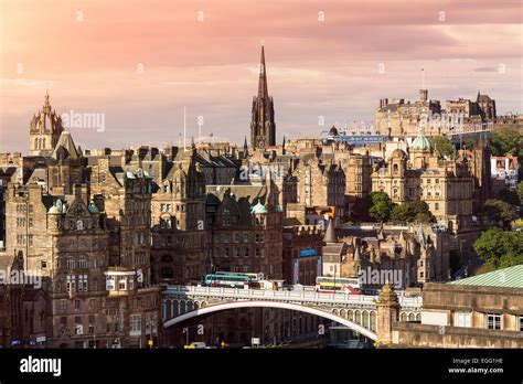 Edinburgh, skyline from Calton Hill Stock Photo - Alamy