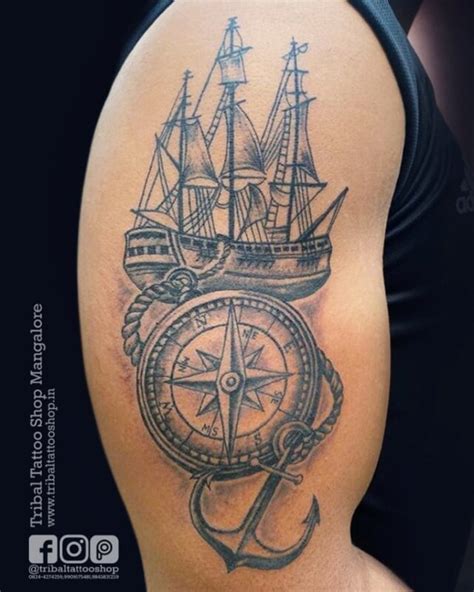 20 Unique Compass Tattoo Designs For Men and Women - Tikli