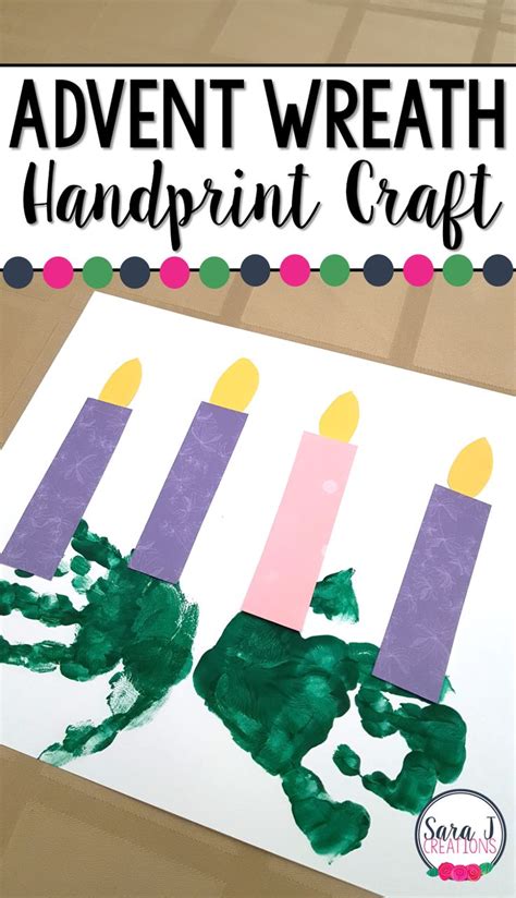 Advent Wreath Handprint Craft | Advent crafts, Preschool christmas crafts, Christmas kindergarten