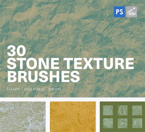 30 Stone Texture Photoshop Brushes - SoftArchive