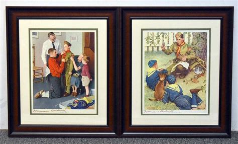 Two Signed Norman Rockwell Prints