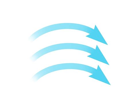 Premium Vector | Air flow Blue arrow showing direction of air movement Wind direction arrow Blue ...