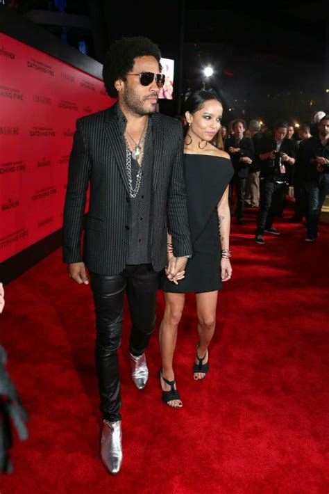 Lenny Kravitz (Cinna) and his daughter Zoë Kravitz at the Catching Fire ...