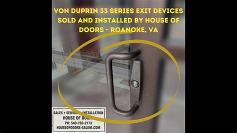 Von Duprin 33 series exit devices - YouTube