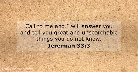 Jeremiah 33:3 - Bible verse - DailyVerses.net