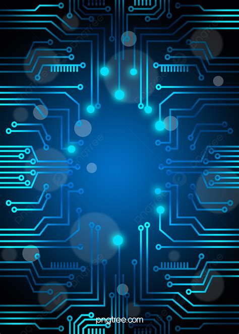 Vector Blue Technology Background Circuit Diagram Wallpaper Image For Free Download - Pngtree