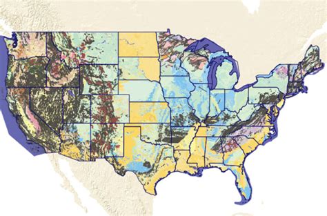 Geologic Map Of The United States – Map Vector