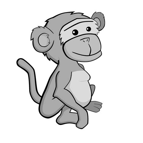 Outline Of A Monkey - Cliparts.co