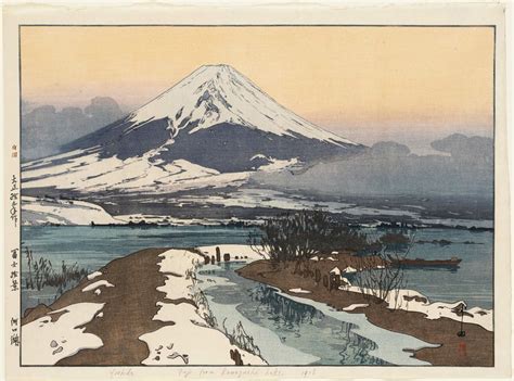 Yoshida Hiroshi: Fuji from Kawaguchi Lake (Kawaguchi-ko), from the ...