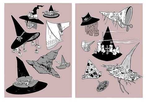 Witch hats by https://www.deviantart.com/klenalom on @DeviantArt | Witch drawing, Character ...