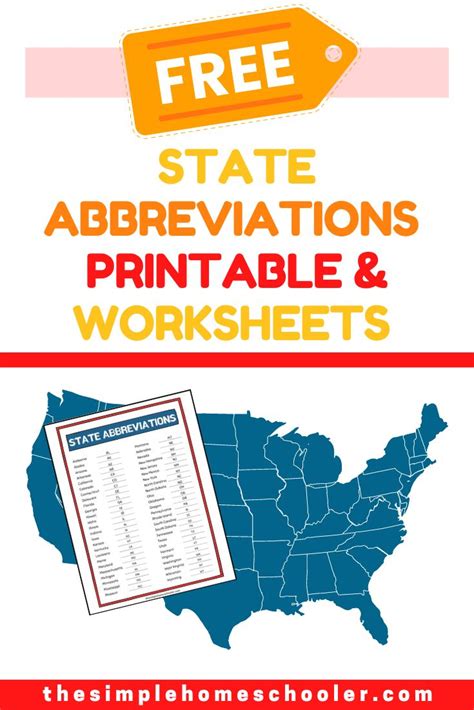 Perfect State Abbreviations Printable and Worksheets: Easy to Print ...