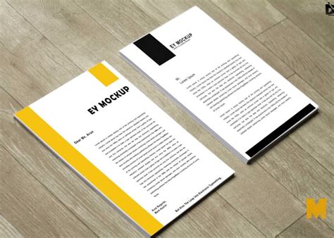 Company Letterhead PSD Mockup