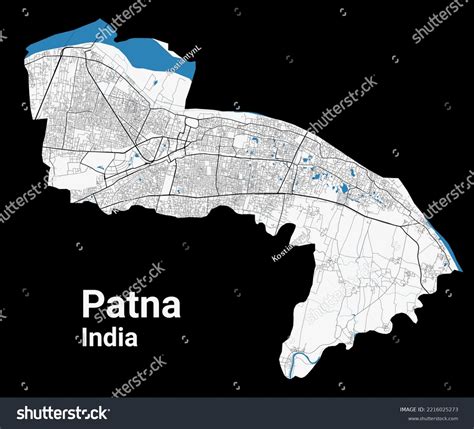 Patna Map Detailed Map Patna City Stock Vector (Royalty Free ...