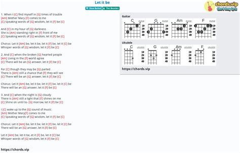 Let It Be Beatles Guitar Chords