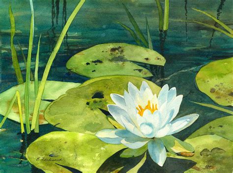 Pin by Sandra Barton on aaaaaart inspirations 11... | Lily painting, Water lilies painting ...