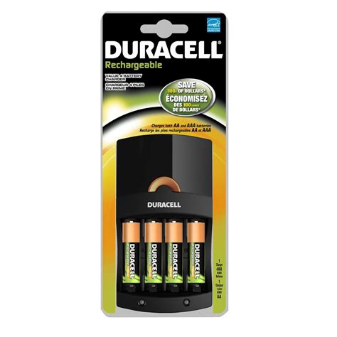 Buy Duracell Charger, with 4 AA Rechargeable Batteries 1 Kit (CEF14DX ...