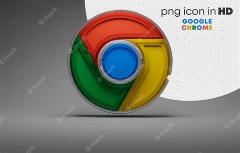 Premium PSD | 3d icon with transparent background - google chrome