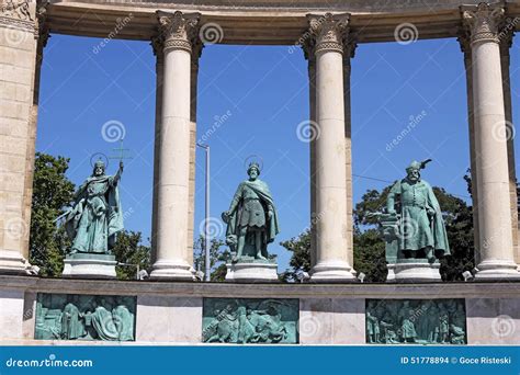 Statues Heroes Square Budapest Stock Photo - Image of europe, sculpture: 51778894