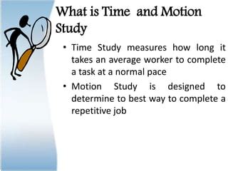 Time and Motion Study | PPT