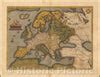 Historic Map - Europe, 1595, Abraham Ortelius - Vintage Wall Art - Historic Pictoric