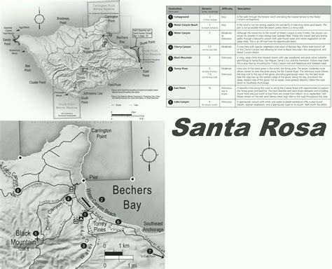 Santa Rosa Island hiking map