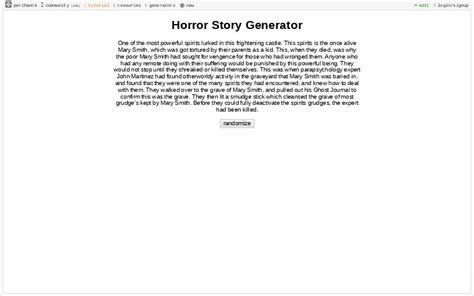 Horror Story Generator