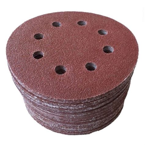 50pcs 150mm Sanding Discs 40 60 80 100 120 Grit Sander Sandpaper Eight ...