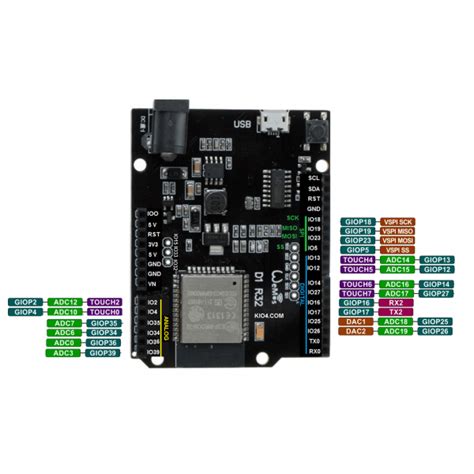 WeMos D1 R32 WiFi Bluetooth UNO ESP32 - Digiware Store