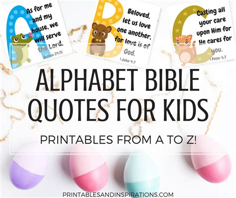 Free Printable Alphabet Memory Verses For Kids! (Bible Quotes) - Printables and Inspirations