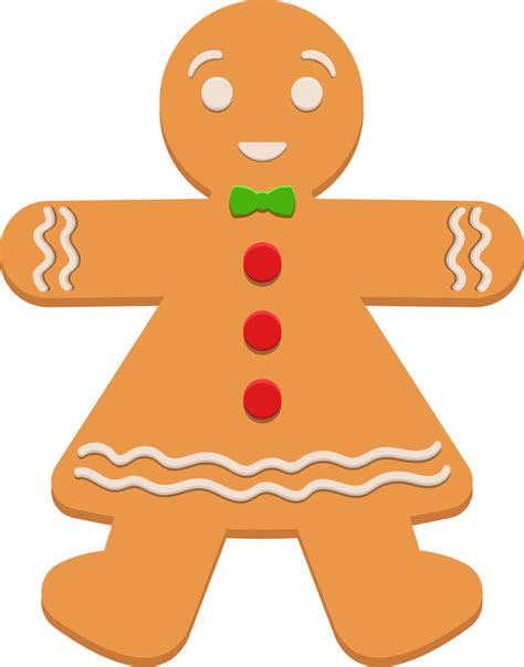 Gingerbread man clipart design illustration 9342600 PNG