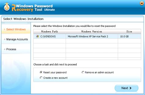 Windows Password Recovery Tool Ultimate (Windows) - Download