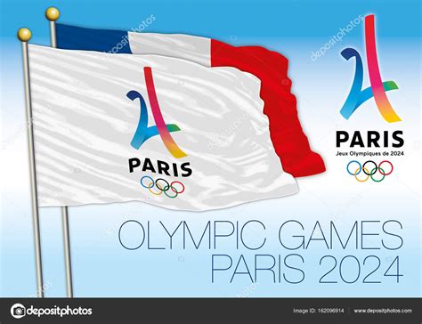 Olympic Games Paris 2024 flag and logo Stock Vector Image by ©frizio #162096914