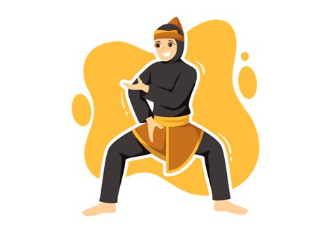 Pencak Silat Illustration - Free Download Sports & Games Illustrations | IconScout