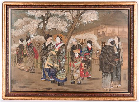 Lot 170: Japanese Painting on silk, Meiji Period | Case Auctions