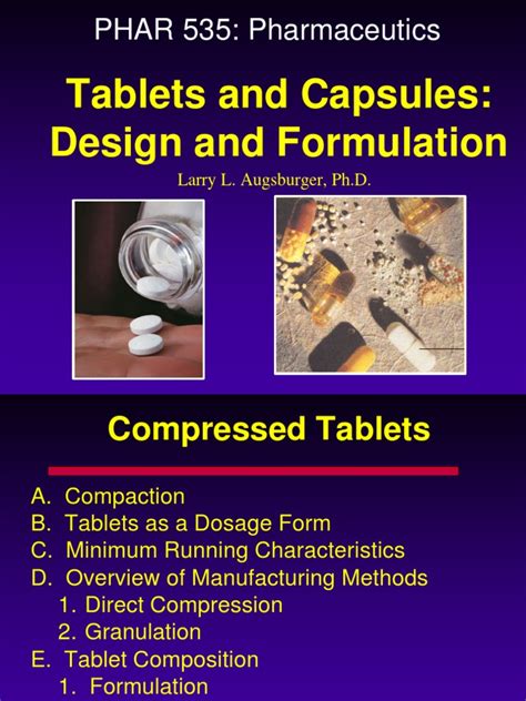 Tablet and Capsules | Tablet (Pharmacy) | Pharmaceutical Formulation