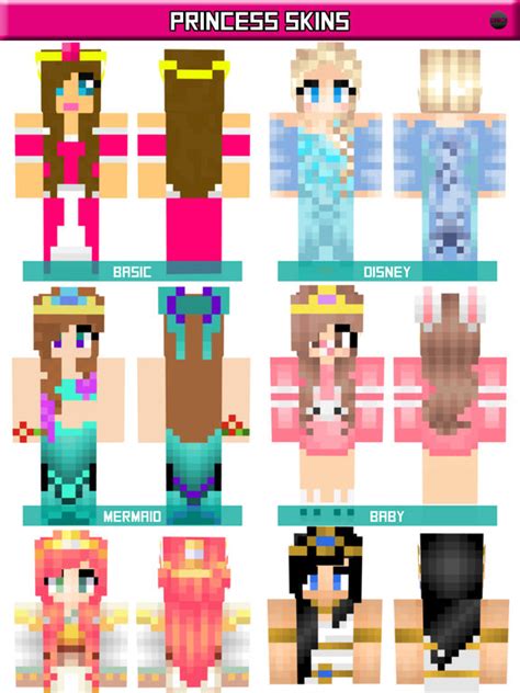 PRINCESS SKINS WITH MERMAID FOR MINECRAFT GAME PE - AppRecs