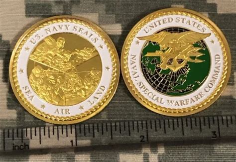 CHALLENGE COIN US Navy Seals Special Warfare Command Gold Colored w/hard case $6.99 - PicClick