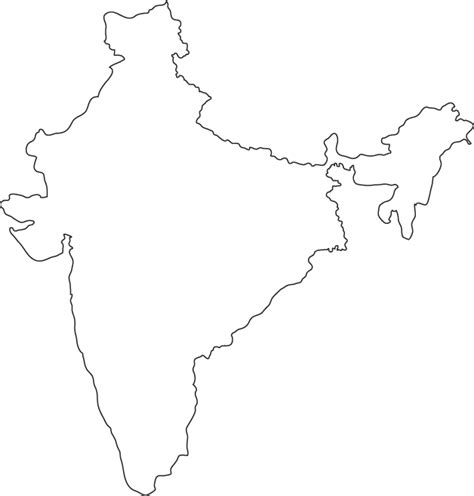 Blank Map of India