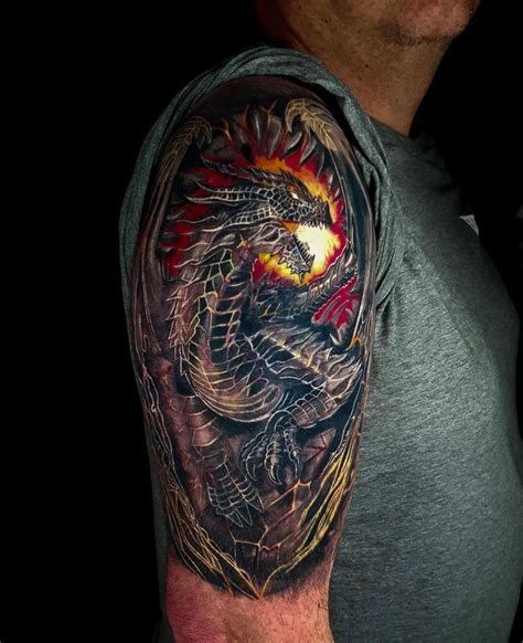 10 Best Fire Breathing Dragon Tattoo Ideas That Will Blow Your Mind ...