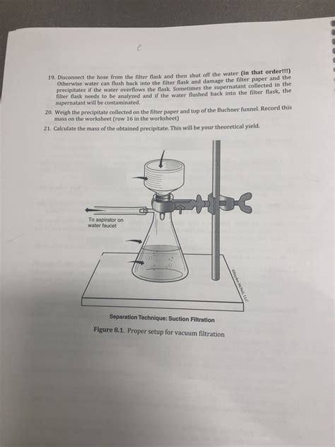 Setup for Vacuum filtration Diagram | Quizlet