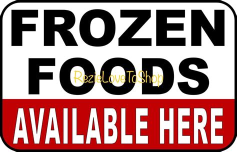 FROZEN FOODS AVAILABLE HERE PVC Signage 7.8x11 imches | Lazada PH