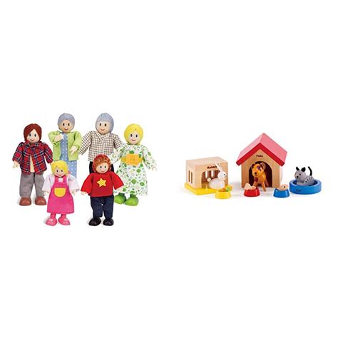 Buy Happy Family Dollhouse Set by Hape |Award Winning Doll Family Set, 6 Family Figures & Family ...