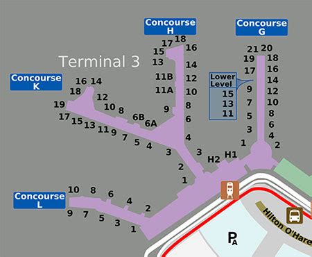 Chicago O Hare Airport Terminal 3 Map - Flora Jewelle